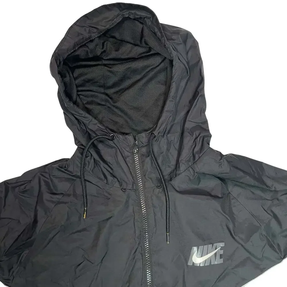 Nike Windrunner Jacket Black Gray White Hooded XL